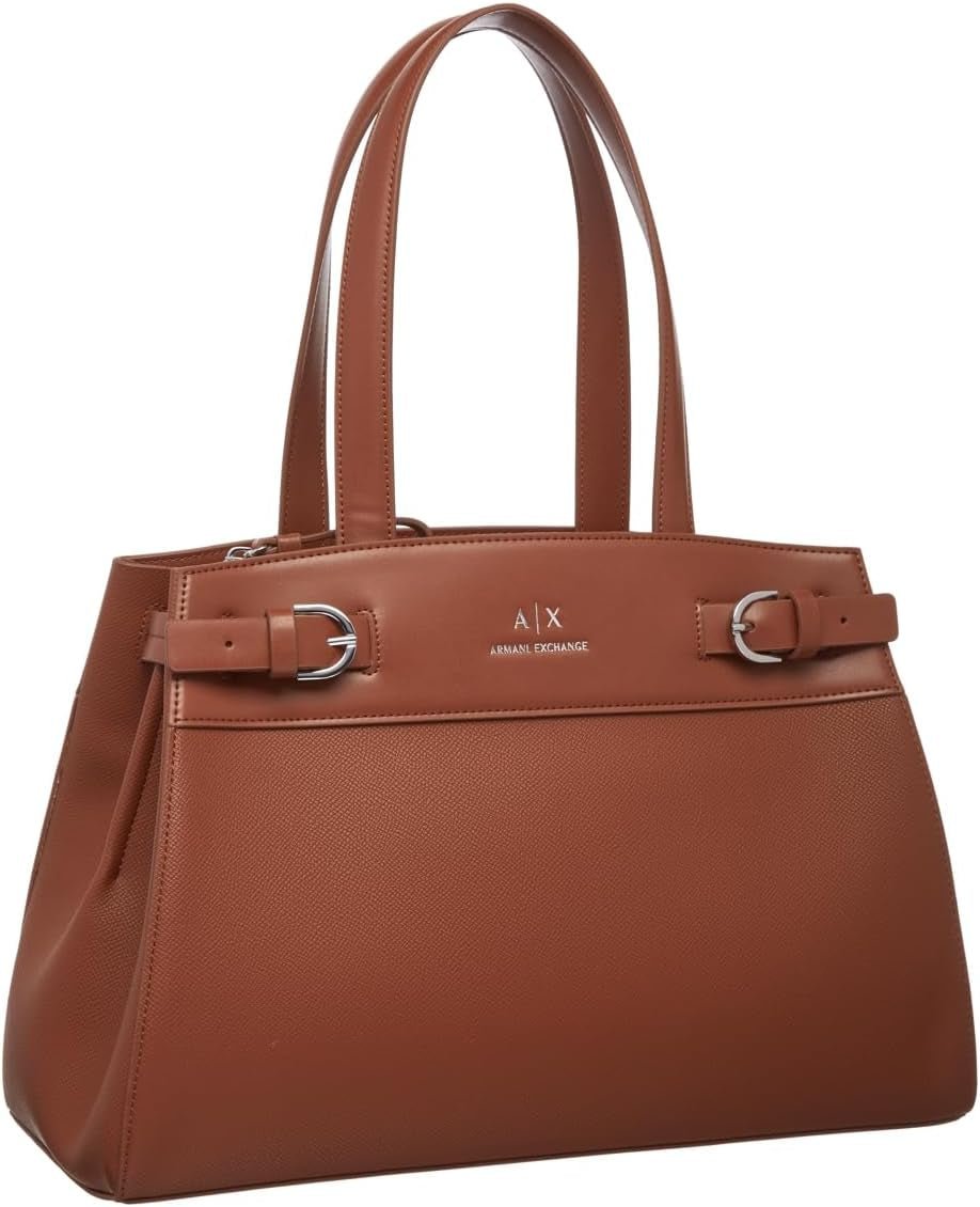 Armani Exchange Women's Essential, Milano 91, Double Bucke L Tote Bag Dames Naty Shop-tassen