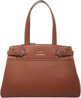 Armani Exchange Dames Essential, Milano 91, Dubbele Bucke L Tote Bag Naty Shop Damestassen Lichtbruin