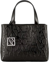Armani Exchange Dames Liz Kleine Open Boodschappentassen Dames Naty Shop Patent Zwart S
