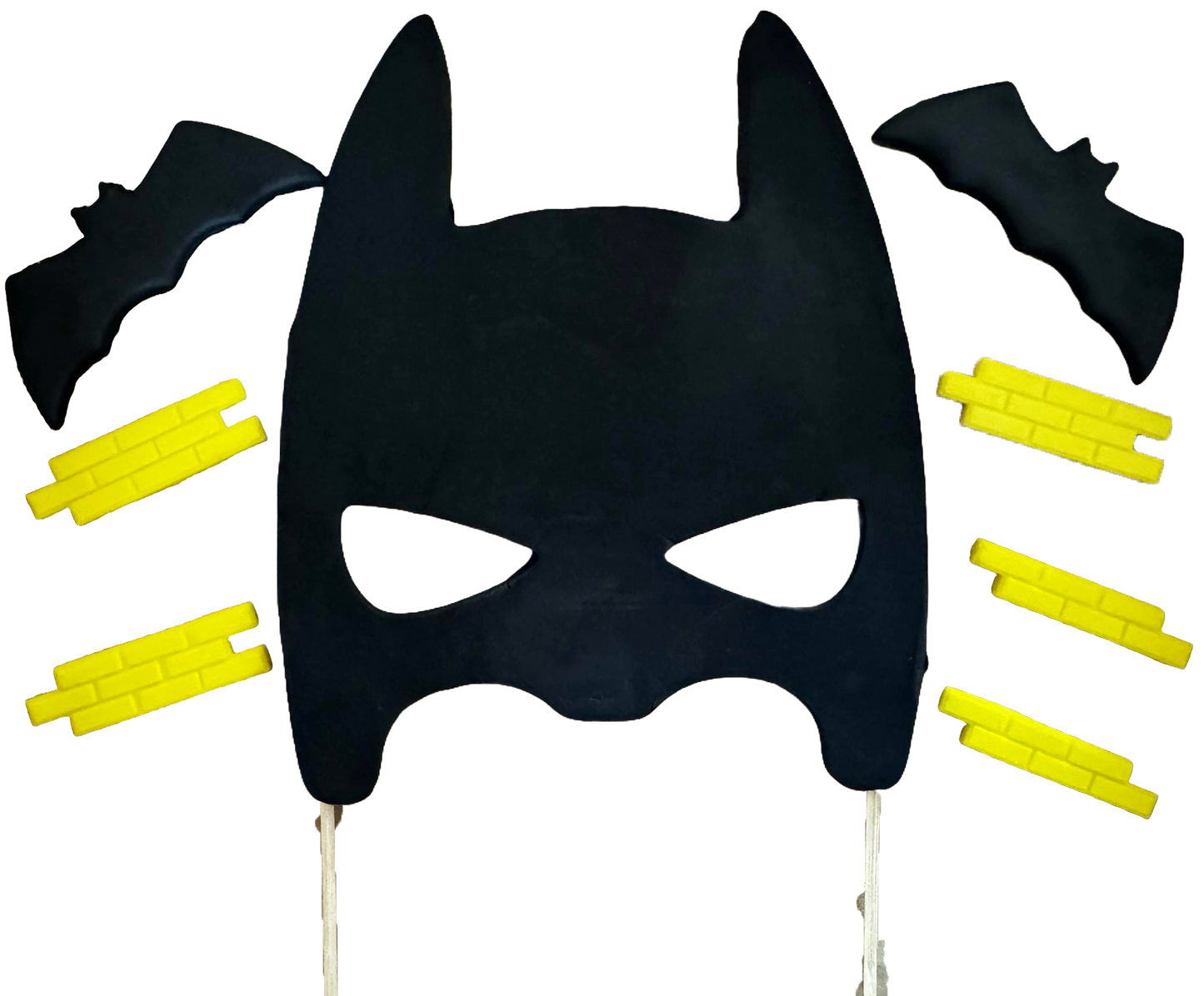 Set van 8 eetbare suikerdecoraties, Batman Sugar Paste Decorations Naty Shop