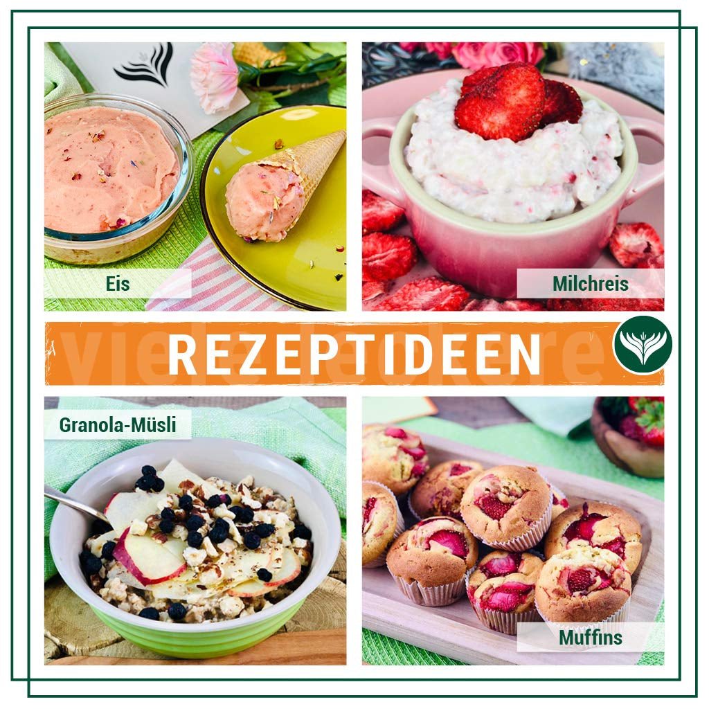 Azafran aardbeipoeder, gevriesdroogde (gemalen) aardbeien, aardbeipoeder 250g Gedroogde producten Naty Shop