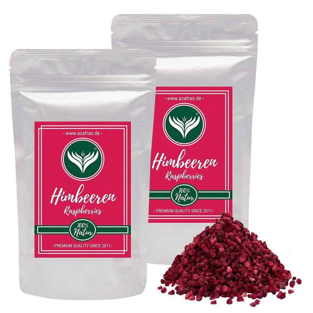Azafran framboos - gevriesdroogde frambozenstukjes 250g Naty Shop gedehydrateerde producten 500 G (1 pakje)