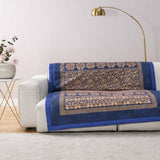 BASSETTI geruit katoen TORCELLO kleur DONKERBLAUW B1 maat 135X190 Dekbedden en dekbedden Naty Shop