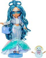 Rainbow High Winter Wonderland - Skyler (blauw) - 28 cm verborgen magische wateraccumulerende sneeuwmodepop met sneeuwpopset, geschikt voor 4-12 jaar oude kinderen en verzamelaars Naty Shop-poppen