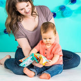 Heldere Starts, Bijten & Lezen, Rammelaar Doek Boek Grijpspeeltje en Stof Dierenprentenboek, Rammelaarboek, Bijtring, Kalmerend Tandvlees, Speelgoed voor baby's en peuters Babyspeelgoed van 3 maanden Naty Shop