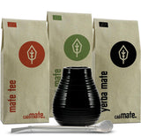 Keramiek Mate theeservies ● 3 soorten BIO Mate + Mate mok + Bombilla + bereidingsinstructies (Vintage)
