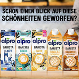 Alpro Barista Haferdrink – Zum Aufschäumen – Vegan en melkvrij – Van Natur aus lactosevrij – Rijk aan ballaststoffen, calcium en vitamines – 8 x 1 L – Haltbar
