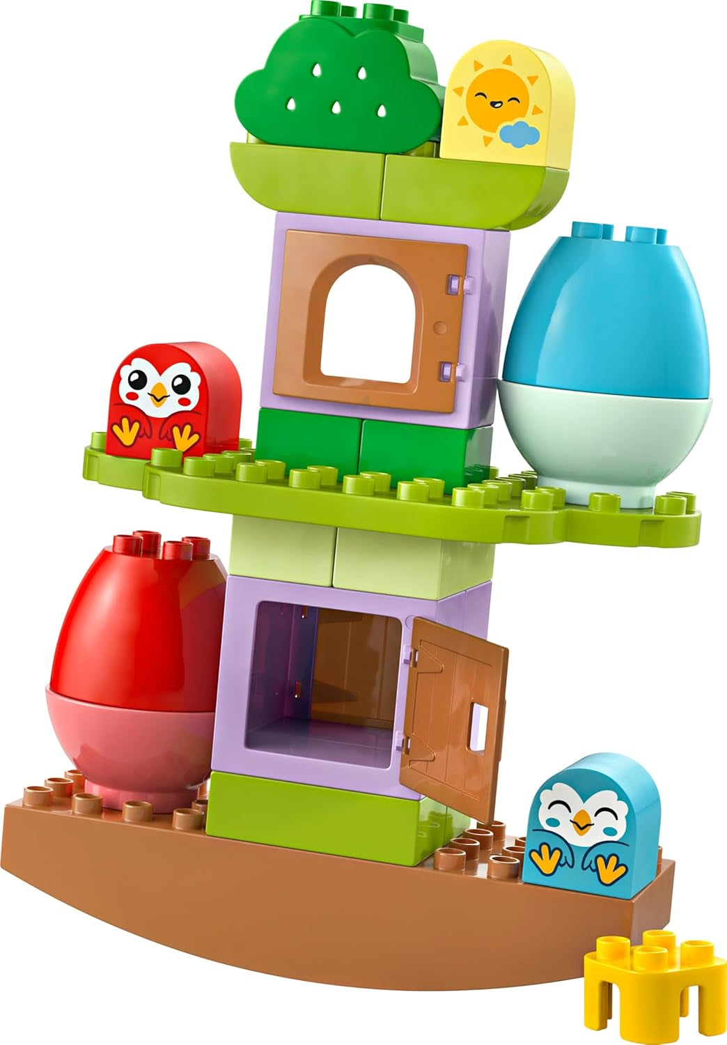 LEGO DUPLO boom om te balanceren en te stapelen, ontwikkelingsspeelgoed, bouwset voor kinderen vanaf 18 maanden, creatief speelgoed voor kinderen, educatief speelgoed met 2 speelgoedvogels 10440 Bouwsets Besuche den LEGO-Store