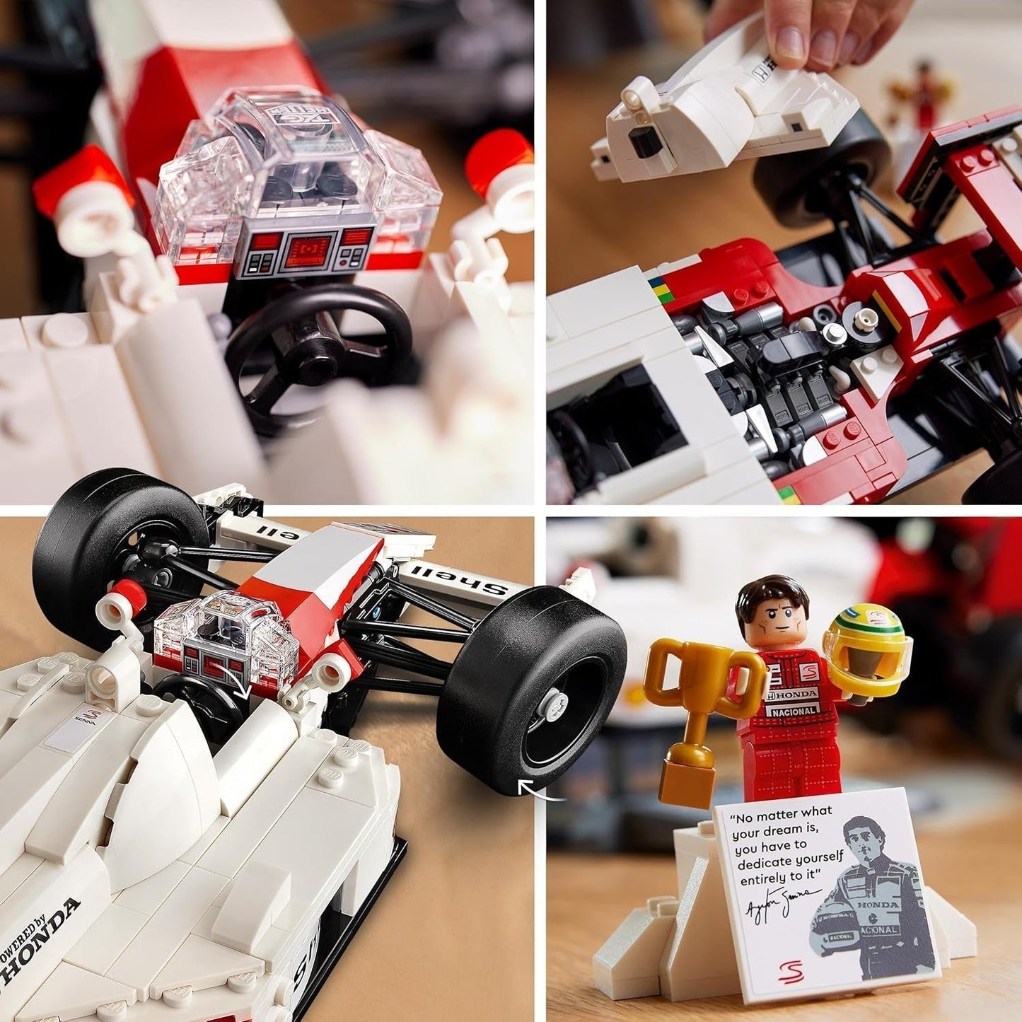 LEGO Icons Mclaren MP4/4 & Ayrton Senna modelautoset, F1 racewagenset voor volwassenen met racer-minifiguur, verzamelobject, cadeau-idee voor mannen, vrouwen, hem en haar 10330 bouwsets Bekijk de LEGO-Store
