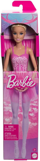 Barbie ballerinapop modeblonde pop in afneembare lila tutu met balletarmen en puntige schoenen HRG34