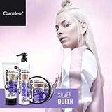 Cameleo - Zilvertintmasker - Geen geeleffect - Violette behandeling en kleurbescherming voor blond, grijs en wit haar - Platinum Shades - UV-bescherming - Vrij van parabenen - 200 ml Naty Shop Haarmasker