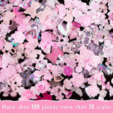 200 Stuks Nail Art Charms 3D Nail Art Decoratieset Strik Nagelhanger Roze Gemengde Stijl Strik Bloem Teddybeer Lolly Hartvorm Nail Art Decoratie DIY Ambachtelijke Nageldesign