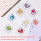 Gedroogde bloemen voor nagels 8 potten 3D gedroogde bloemen voor nagels Natuurlijke kleurrijke nagelstickers Gedroogde bloemen Nagelaccessoires voor nageldecoratie DIY ambachten