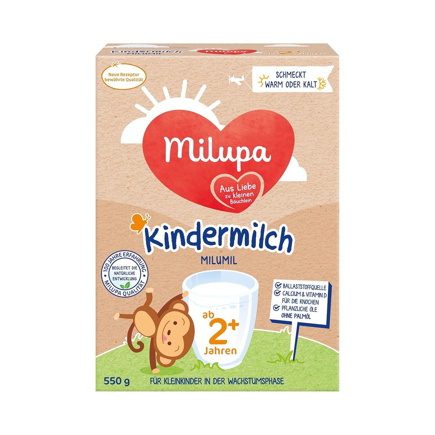 Milupa Milumil Groeimelk 2+ - Vanaf 1 jaar - Voor kleine kinderen in de groeifase - 5 x 550 g