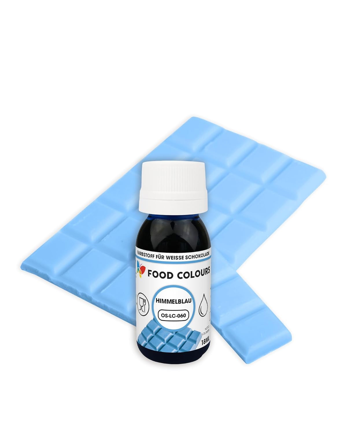Voedingskleurstof OS-LC DONKERGROEN 18 ml Voedingskleurstof voor witte chocolade, pralines, crèmes, vette gebakjes, decoraties voor cakes en taarten