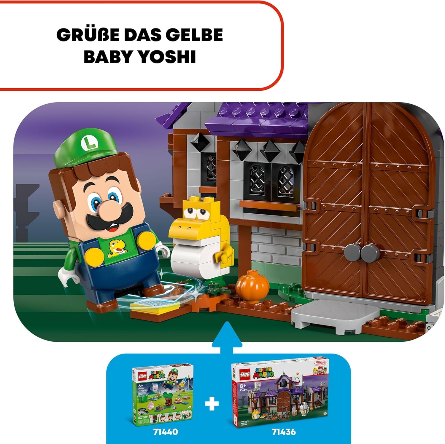 LEGO Super Mario King Buu Huu's spookhuis Spookhuis voor kinderen Nintendo verzamelset met baby Yoshi-cadeau voor jongens, meisjes en gamers vanaf 8 jaar 71436 Bouwsets Besuche in LEGO-Store