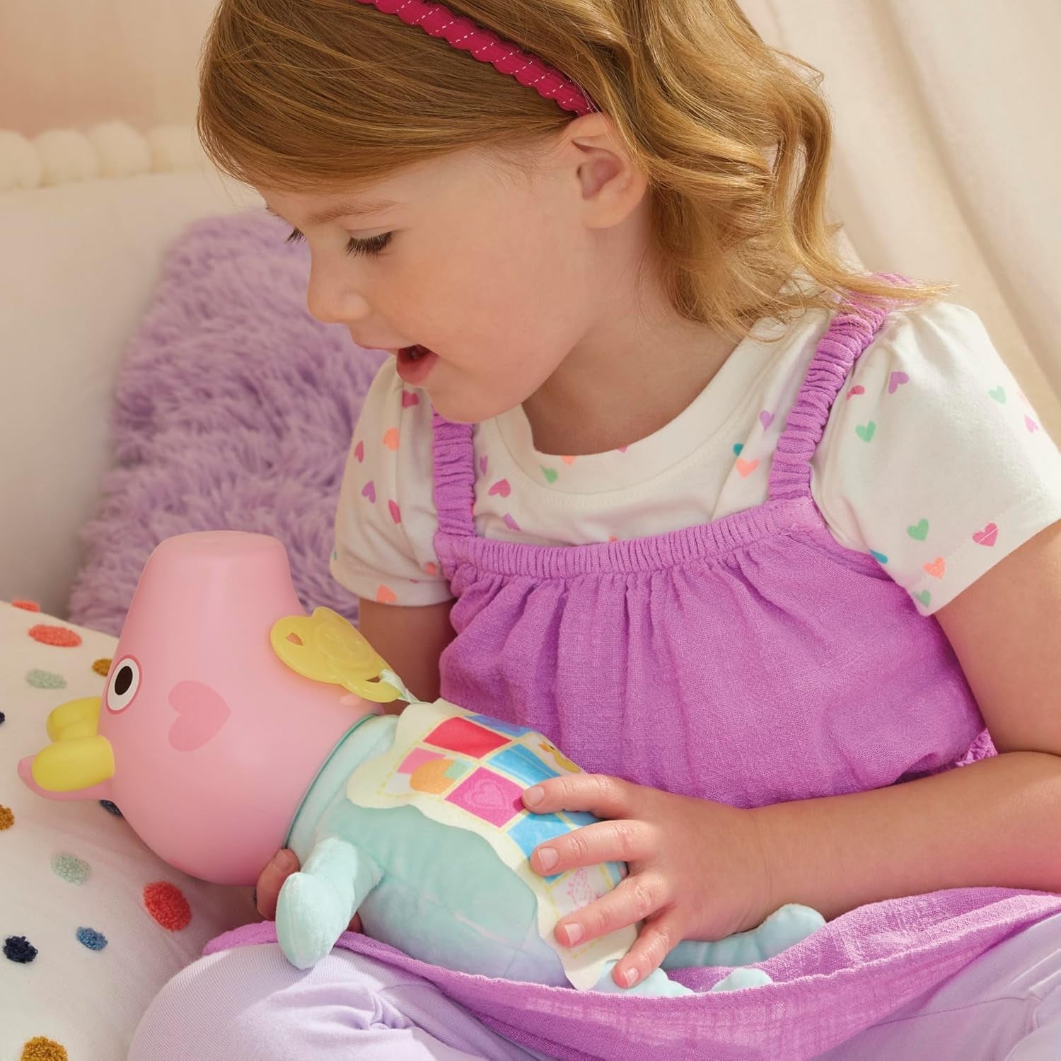 Peppa Pig 28 cm Evie interactieve pop met 20 geluiden en vele functies, speelgoedset voor kinderen vanaf 3 jaar