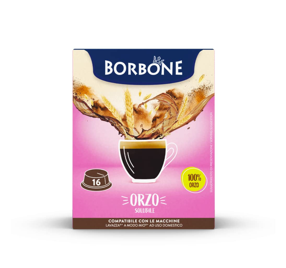 Caffè Borbone Malzkaffee - 96 Kapseln (6 Packungen mit 16 Stück) - Compatibel met Lavazza A Modo Mio Haushalts-Espressomaschinen