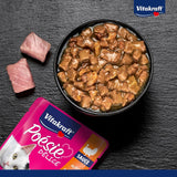 Vitakraft Poésie Délice, nat kattenvoer, kattenvoer in saus, met kalkoen, grootverpakking, zonder toegevoegde suiker of granen (23 x 85 g)