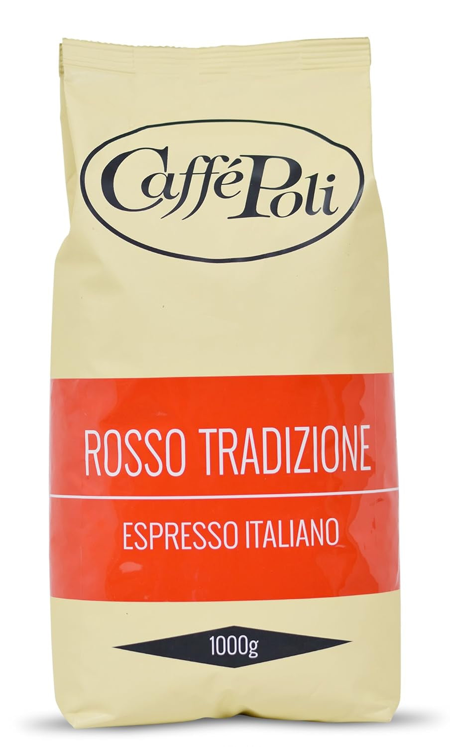 Café Poli Rosso | Traditionele Espresso | Italiaanse espressobohnen | Ideaal voor Kaffeevollautomaten, Siebträger en Espressomashinen | 1 x 1kg