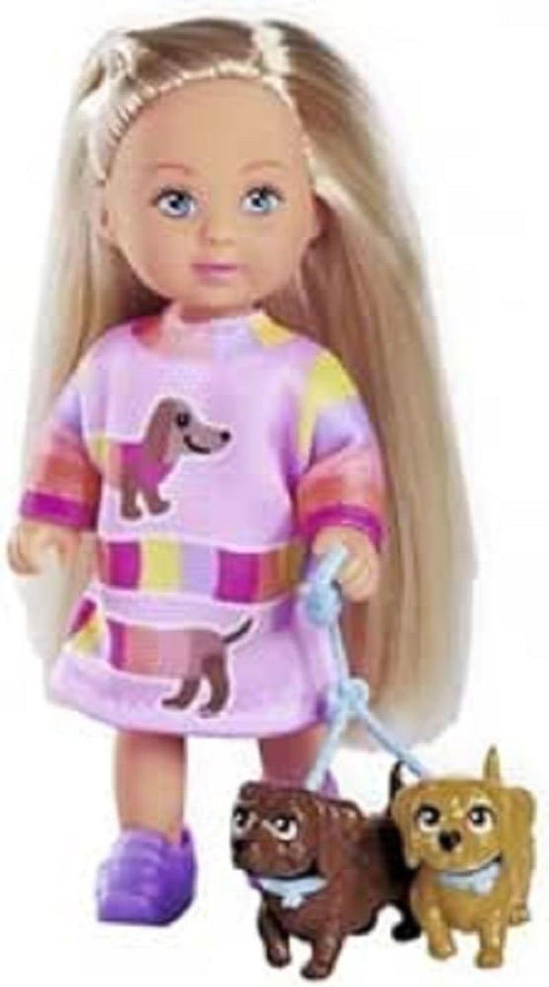 Simba Evi Love Dogs Twee schattige teckels aangelijnd pop 12 cm speelgoedpop vanaf 3 jaar