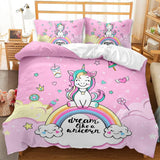 Beddengoed voor meisjes, Eenhoorn, 2 kussenslopen Beddengoed - kinderen Naty Shop Eenhoorn Roze (model 1) 135×200 Cm