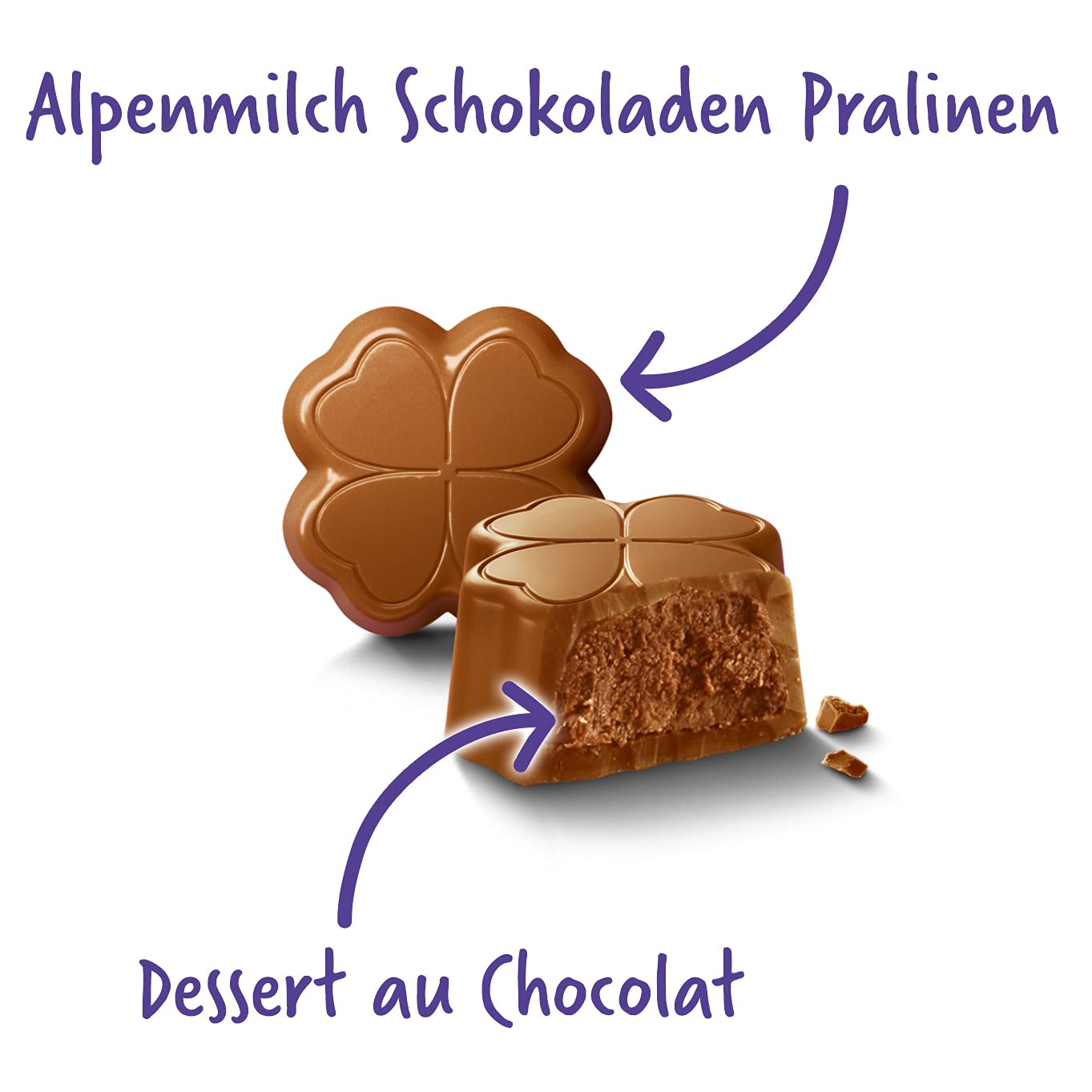Milka All the Best Pralines 10 x 110g, Fijne pralines van alpenmelkchocolade met cacaoroomvulling (pak van 2)