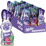 Milka Smiling Bunny Alpine Milk Design Edition - Paaschocolade met 3 verschillende designs - 24 x 45 g