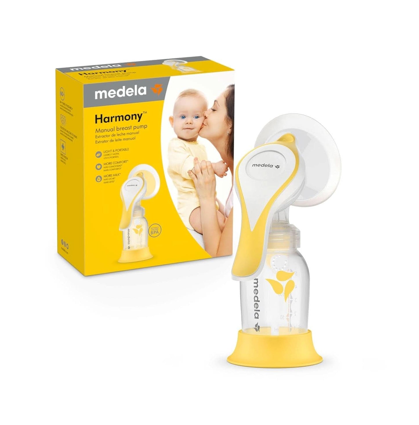 Medela Harmony handkolf - Compact Zwitsers ontwerp met Personalfit Flex-schilden en Medela 2-Phase Expression-technologie Accessoires Voeding en borstvoeding Baby Naty Shop Handkolven