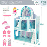 Colorbaby WOOMAX 49314 - Houten slot 37 X 15 X 53,5 Cm +3A Poppenhuizen Naty Shop