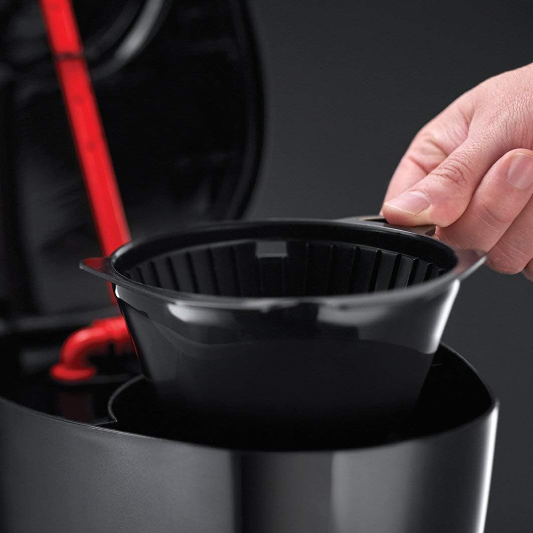 Russell Hobbs koffiezetapparaat [digitale timer, douchekop voor optimale extractie en aroma] Textures+ (1 tot 12 kopjes, glazen karaf van 1,25 liter, warmhoudplaat, antidruppelsysteem) Filterkoffiezetapparaat 22620-56