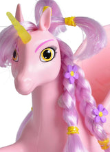 Simba 109480092 - Mia and Me Eenhoorn Kyara, met beweegbare vleugels, haarclips en stylingborstel, 20 cm, vanaf 3 jaar, roze Naty Shop Dolls