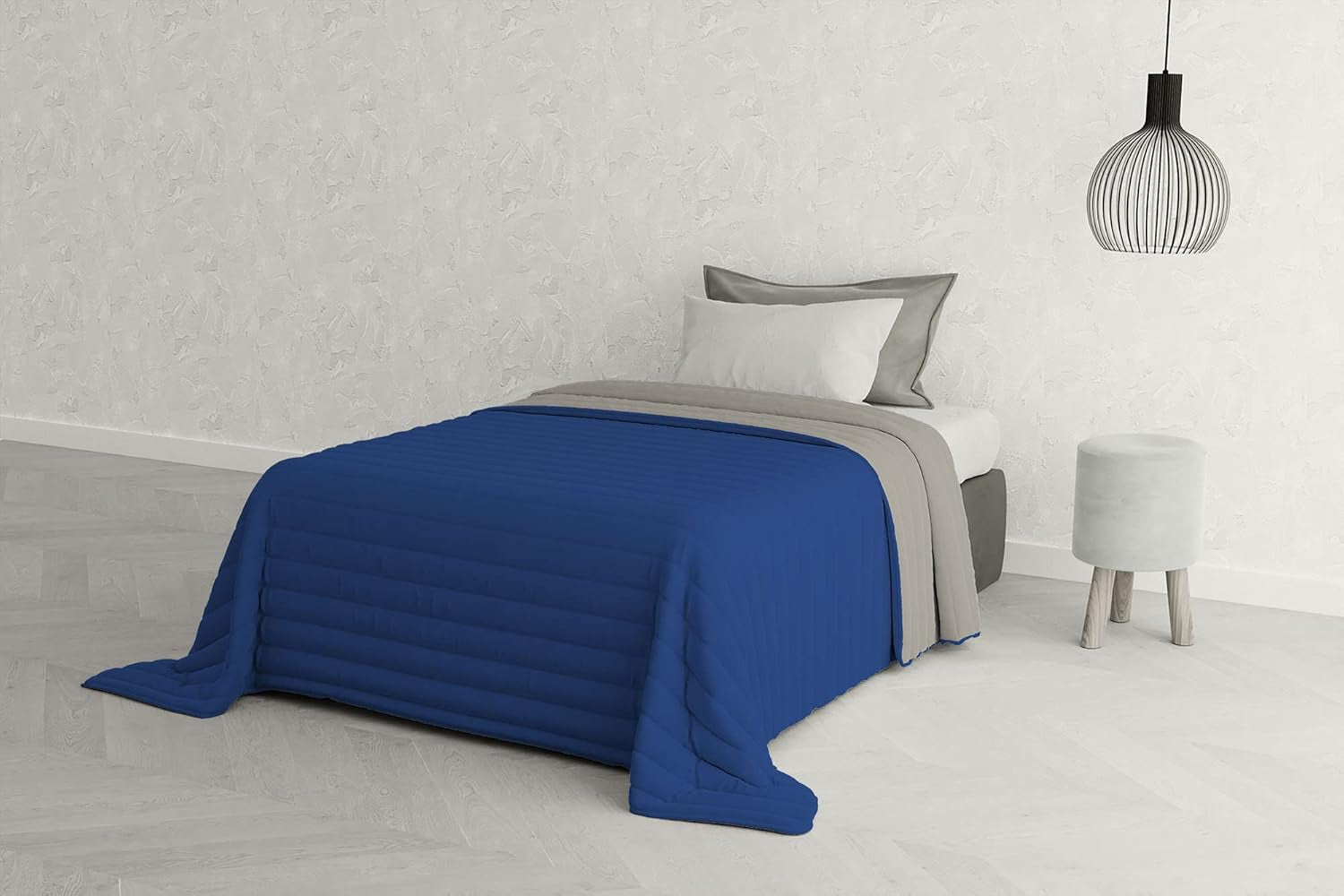 Italiaans beddengoed Estivo eenpersoonsbed, linnen, Aqua, 170 X 270 Cm