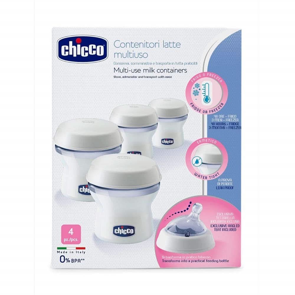 Chicco melkbewaarcontainer Step up Nieuw Inclusief siliconen speen Accessoires Voeding en Borstvoeding Bebe Naty Shop