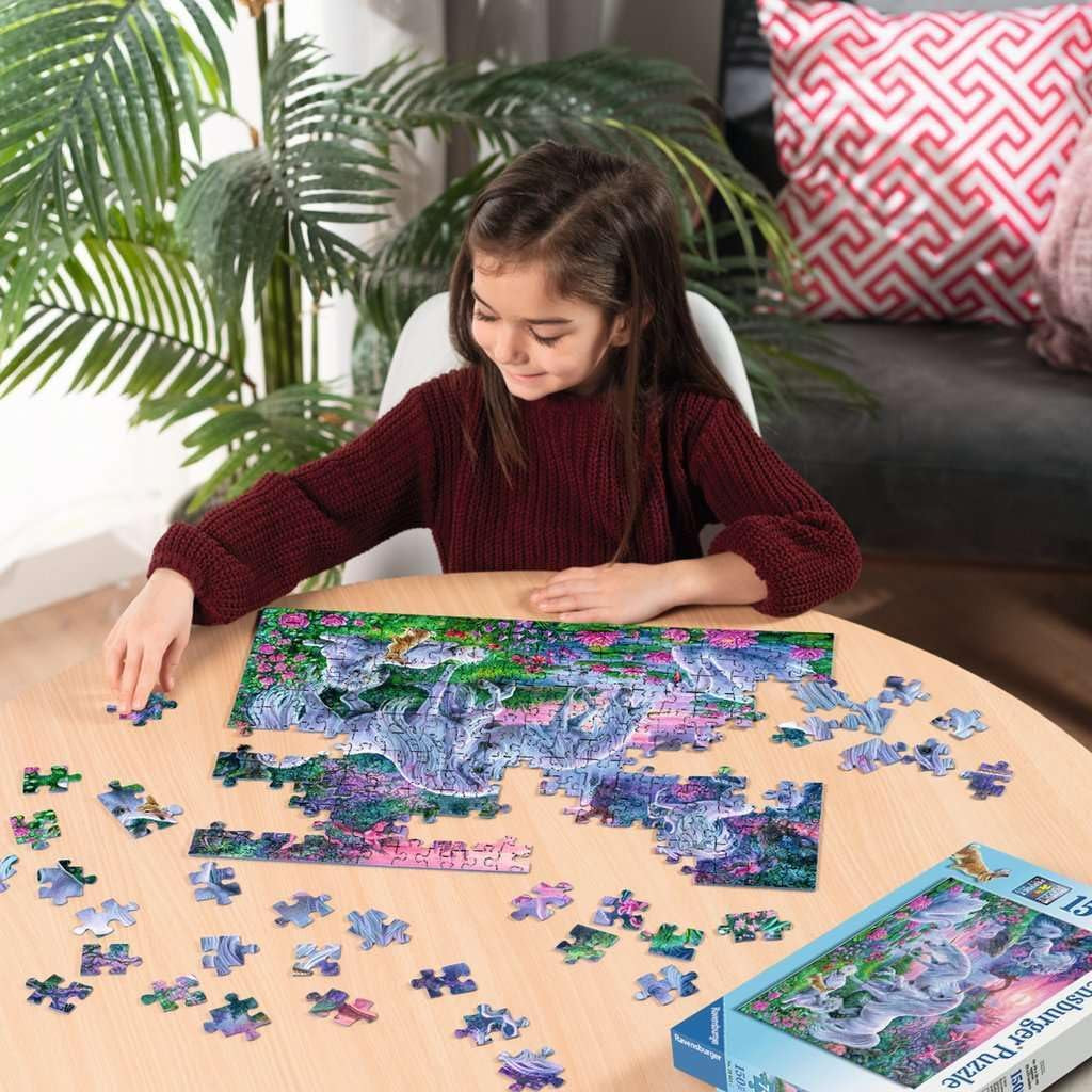 Ravensburger puzzel voor kinderen - 10021 Einhörner Im Abendrot - Fantasiepuzzel voor kinderen vanaf 7 jaar, met 150 stukjes in XXL-formaat Puzzel Naty Shop