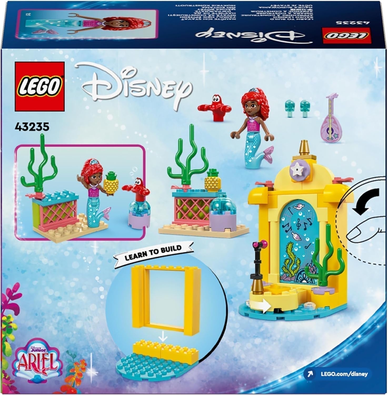 LEGO Ç€ Disney Prinses Arielle's muzikale podiumbouwspeelgoed voor kinderen met 2 figuren, cadeau-idee voor meisjes en jongens vanaf 4 jaar en fans van tv-series, kinderspeelgoed 43235 Bouwsets Beuche in LEGO-Store