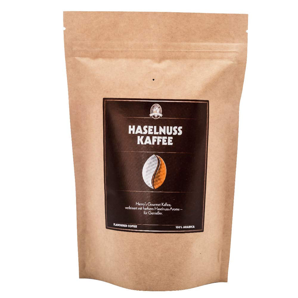 Henry's hazelnootkoffie 1000g - Verfijnde gastronomische koffie met de fijnste smaken - ambachtelijk gebrand - premium koffiebonen