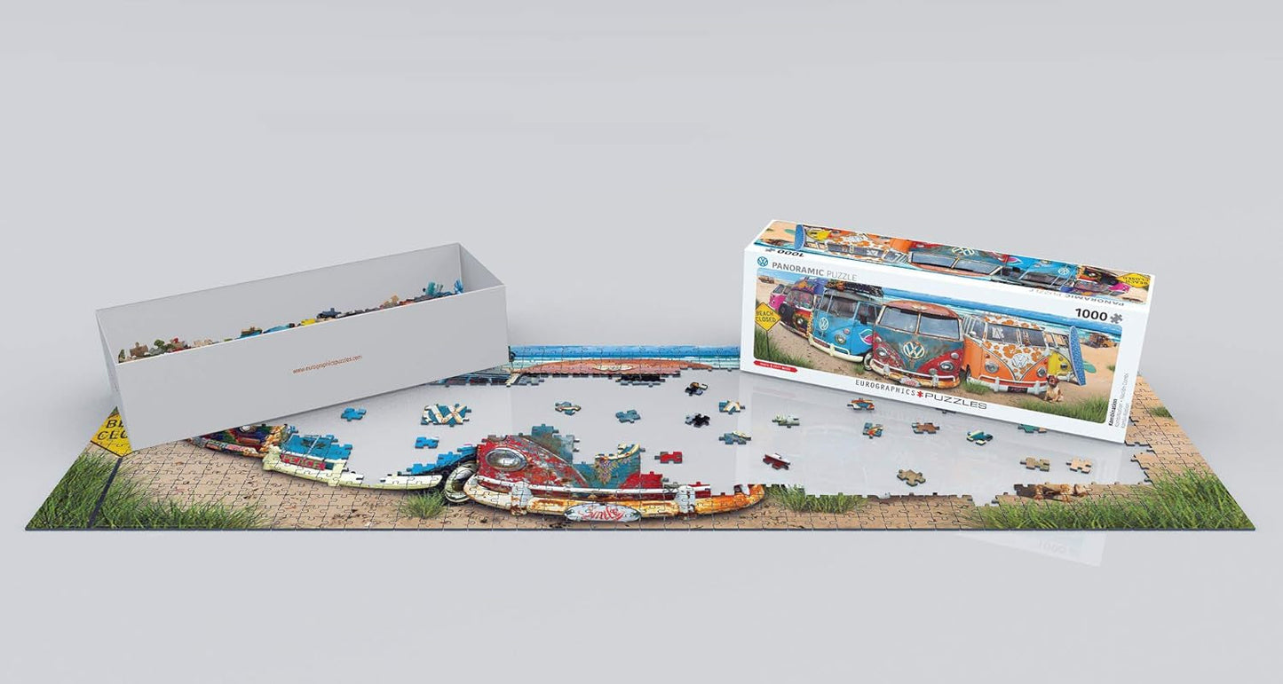 VW Bus - Combinatie (legpuzzel): Panoramapuzzel, 1000 puzzel Naty Shop