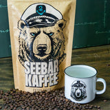 SEEBÄR COFFEE - Extra sterke koffiebonen - 500g - Lage zuurgraad en intens aroma - Hele bonen voor volautomatische koffiemachines, espresso en French press - Hoog cafeïnegehalte en lage zuurgraad
