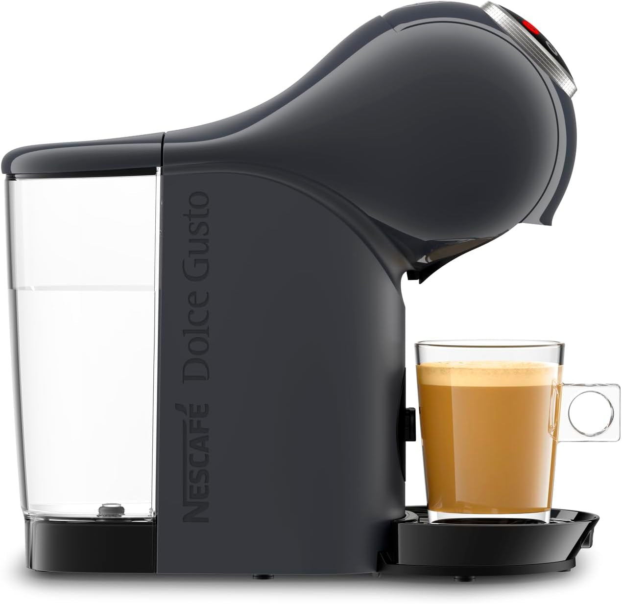 NESCAFÉ Dolce Gusto Genio S Plus van Krups, compacte capsulekoffiemachine, inhoud 0,8 liter, 1500 watt, automatische ontkalkingswaarschuwing, spacegrijs, KP340B
