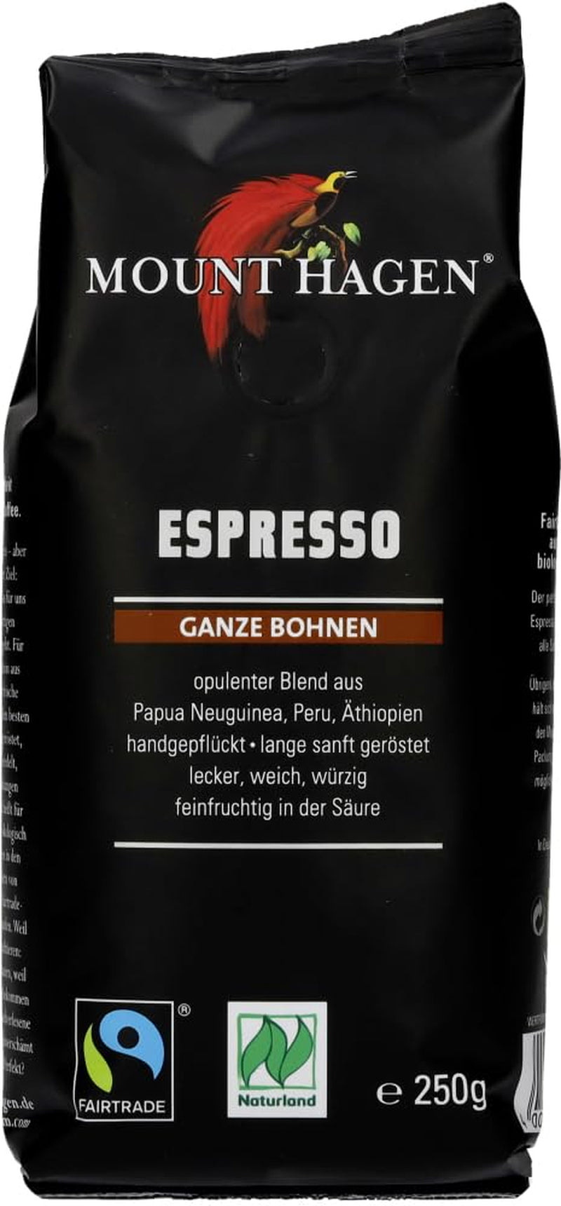 Biologische espresso met hele bonen, softpack (2 x 250 g)