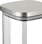 Relaxdays Voorraadpotten met deksel Set van 3 vierkante voorraadpotten van 600 ml Lekvrije glazen containers Helder/zilveren voedselbewaardozen Naty Shop