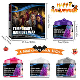 Halloween Tijdelijke Haarverf 4 Kleuren Haarkleur Wax Styling Haartoon Voor Mannen Vrouwen Halloween Cosplay Party Haarverf Naty Shop