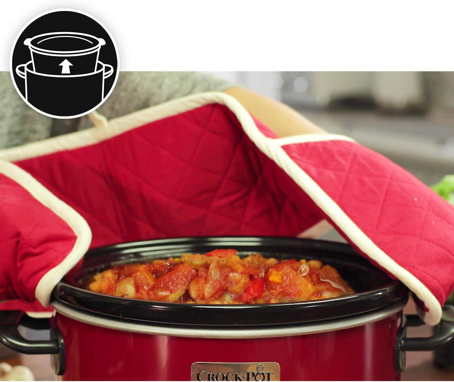 Crock-Pot Slowcooker, 2 Temperatuurinstellingen + Warmhoudfunctie, 3,5 Liter (3-4 Personen), Rood [SCV400RD] Slowcooker Naty Shop