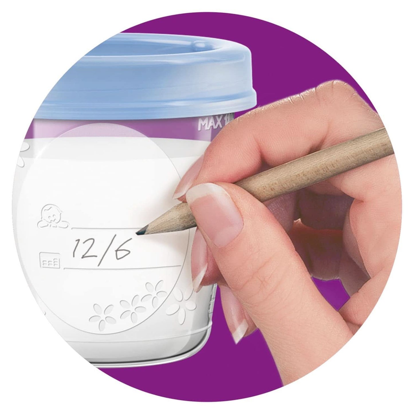 Philips AVENT SCF619/05 Opbergruimte Becher Für Muttermilch, Becher Inklusive Deckel Accessoires Voeding en borstvoeding Bebe Naty Shop