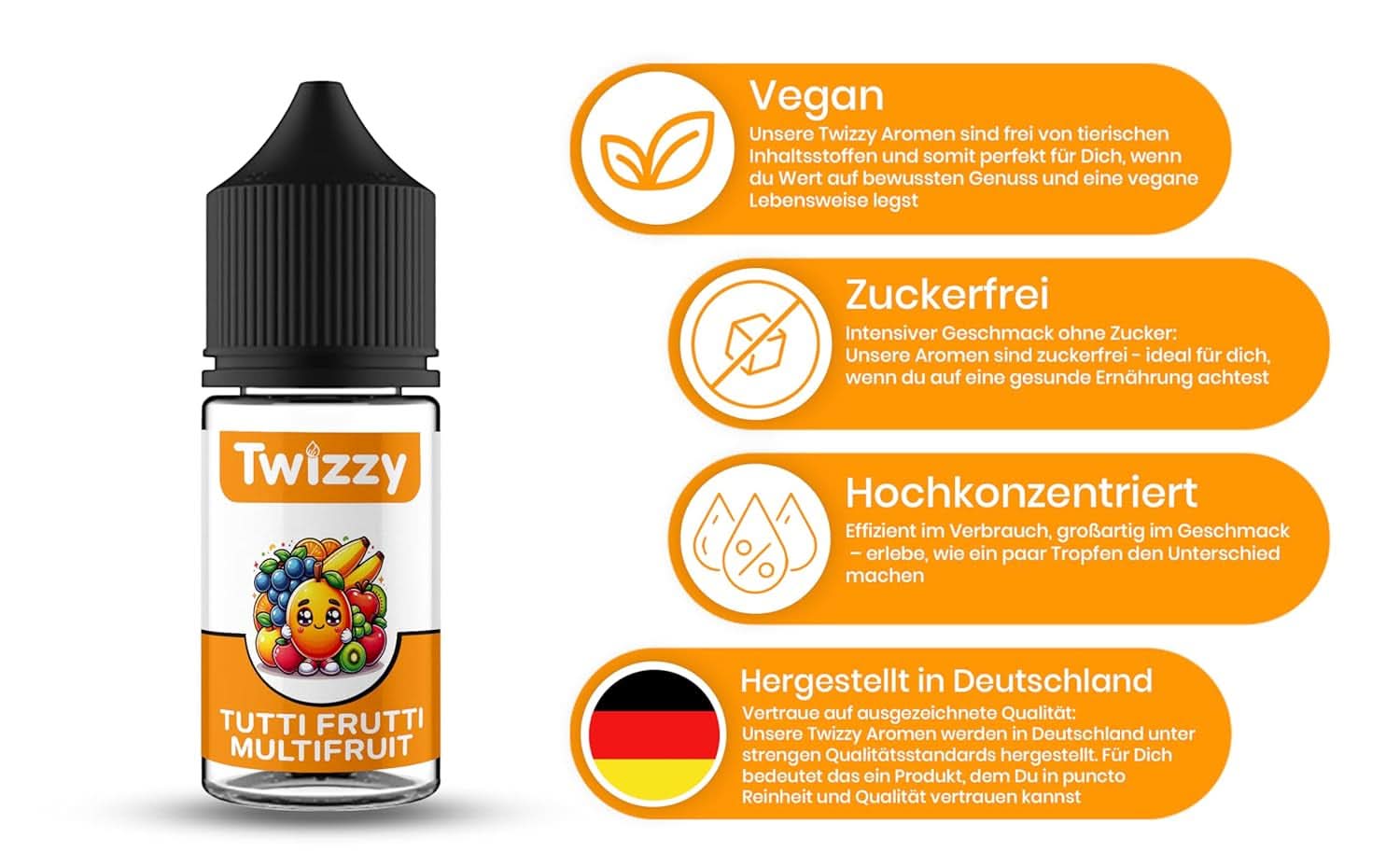 Twizzy Geconcentreerd Tutti Frutti Aroma, 30 ml Aroma's Naty Shop