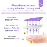 Saviland Solid Nail Tip Lijm: 2 stks 15G Kunstmatige Nagellijm Extra Sterke Lijm Druk Op Nagels UV Lijm Gel Nagellijm Voor Vrouwen Thuis Salon DIY UV/LED Lamp uitgehard