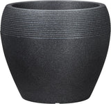 Scheurich Lineo, kunststof plantenbak, zwart graniet, diameter 30 cm, hoogte 24,1 cm, inhoud 11 l.