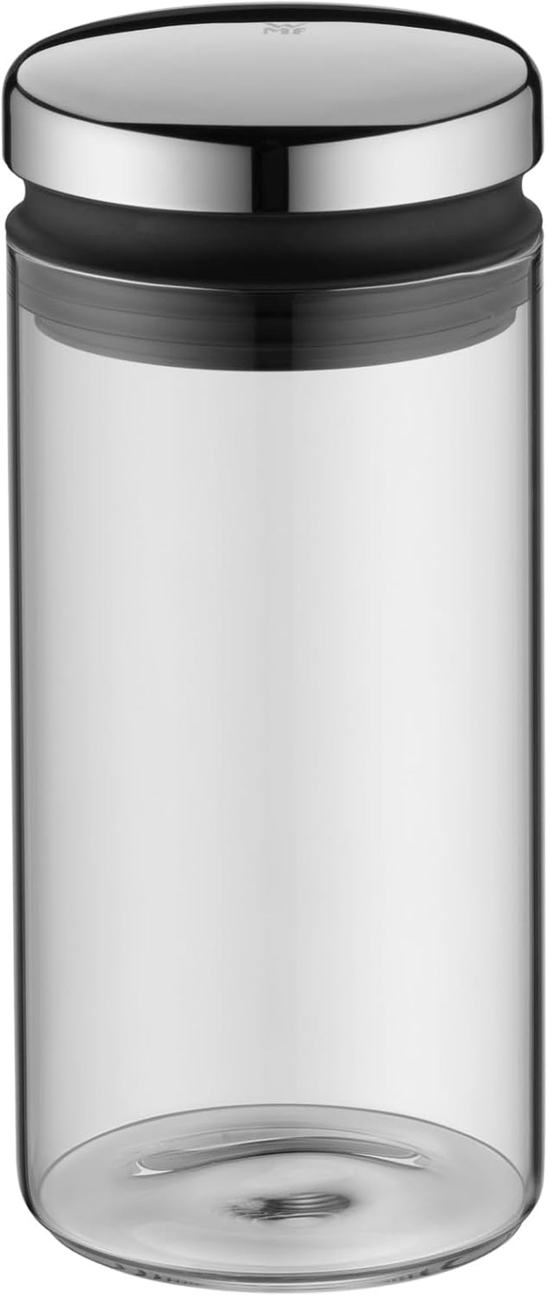 WMF Depot 1L glazen voorraadpot, hoogte 21,5 cm, voorraadpot met deksel, koffiebonencontainer, graankan, voedselvoorraadpot met brede vulopening (4 stuks) Naty Shop voedselbewaardozen enkel 1L