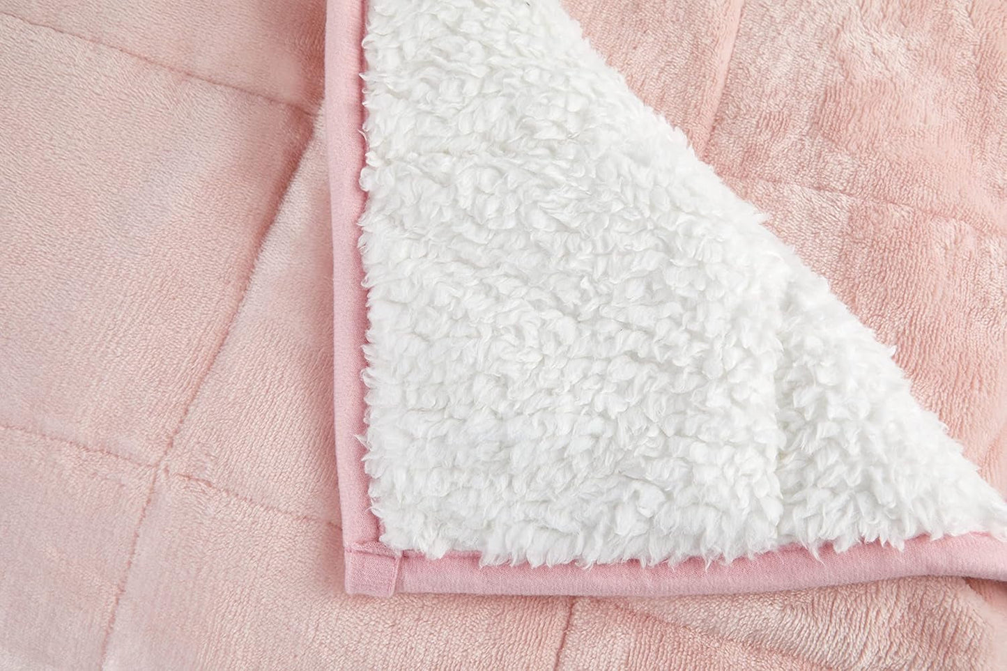 Emma Barclay verzwaarde sherpadeken, 127 x 152 cm, zachtroze Emma Barclay bedden en dekens
